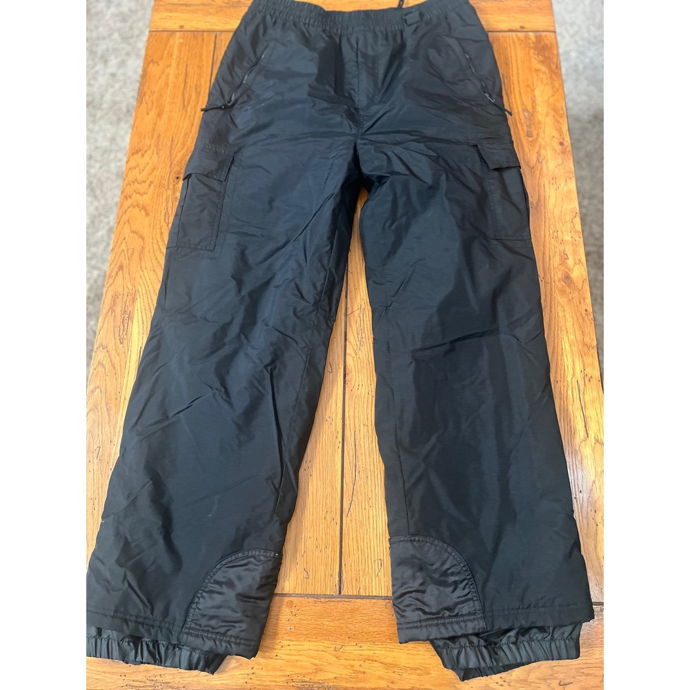 Sport Essentials Mens XL Black Insulated Snow Pants Cargo Pockets Ski‎ Snowboard